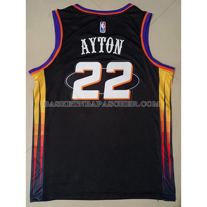 Maillot Phoenix Suns Deandre Ayton NO 22 75th Anniversary 2022 Noir